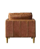 Stylish Vintage Brown Leather Armchair - The Farthing