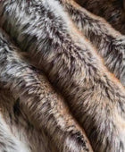 Super Soft Brown Stripe Faux Fur Throw - The Farthing