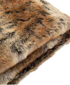 Super Soft Brown Stripe Faux Fur Throw - The Farthing