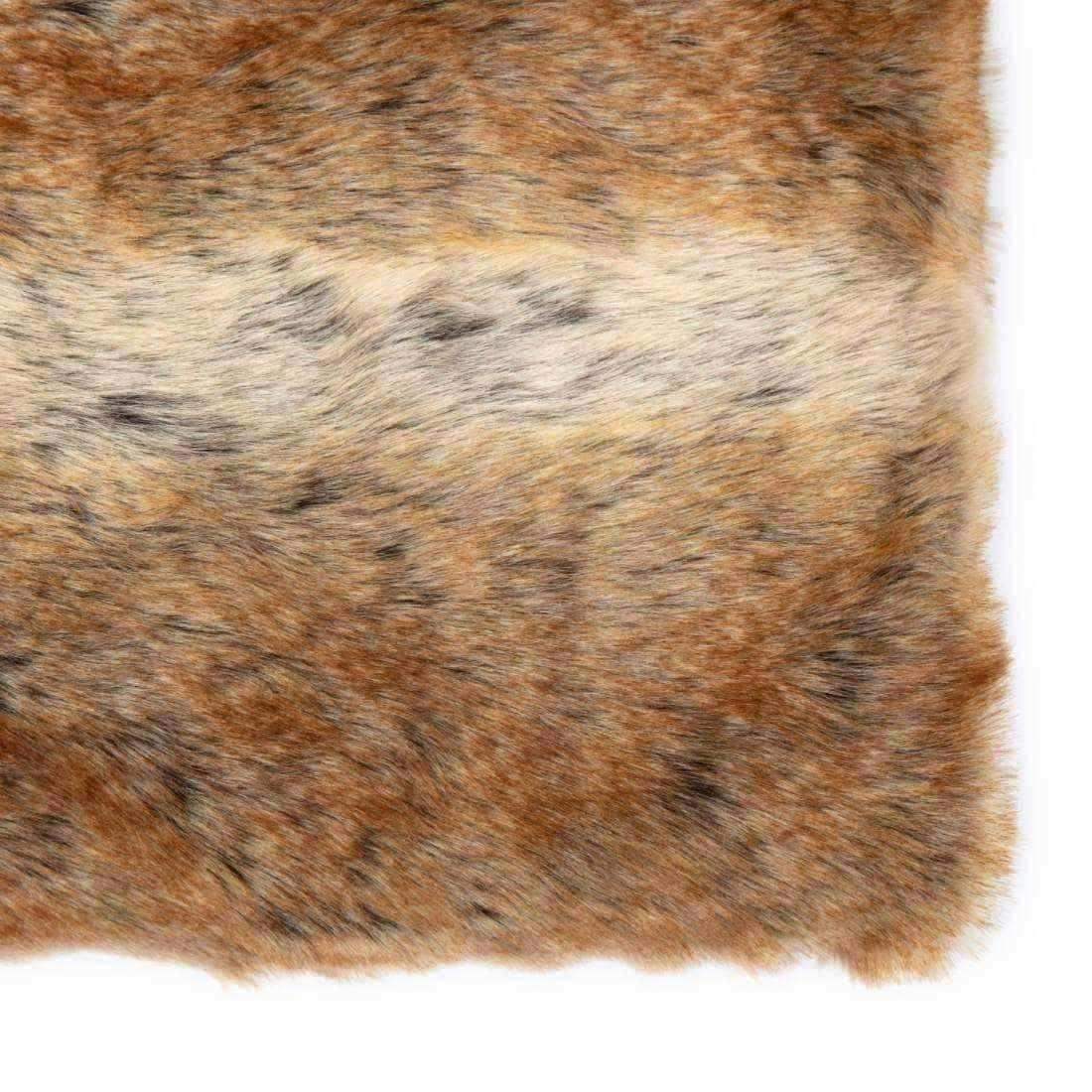 Super Soft Brown Stripe Faux Fur Throw - The Farthing