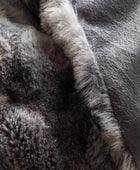 Super Soft Marbled Grey Faux Fur Throw - The Farthing