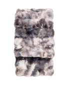 Super Soft Marbled Grey Faux Fur Throw - The Farthing