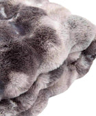 Super Soft Marbled Grey Faux Fur Throw - The Farthing