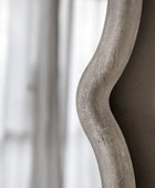 Tall Aged White Wavy Edge Leaner Mirror - The Farthing