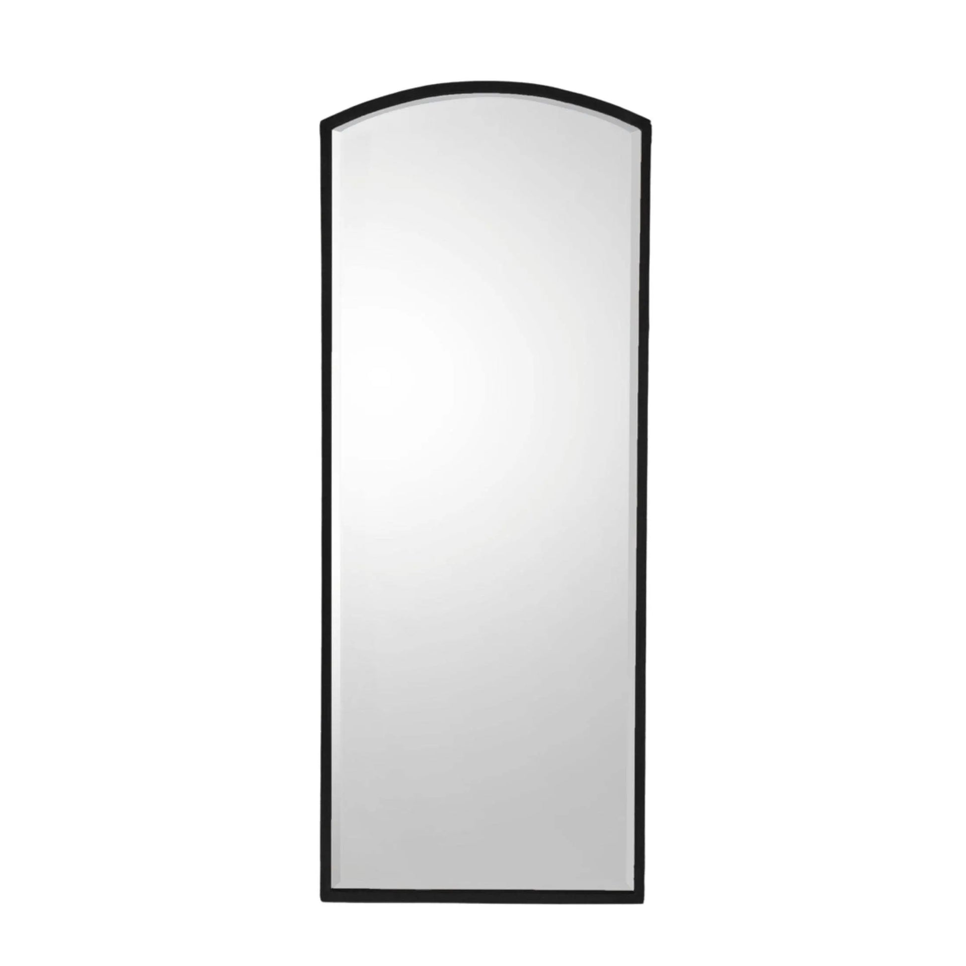 Tall Black Arched Top Portrait Mirror - The Farthing