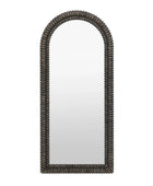 Tall Distressed Black Wash Ribbed Leaner Mirror - The Farthing