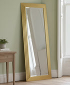 Tall Elegant Gold Rectangular Leaner Mirror - The Farthing