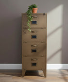 Tall Industrial Inspired Metal Cabinet - The Farthing