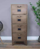 Tall Industrial Inspired Metal Cabinet - The Farthing