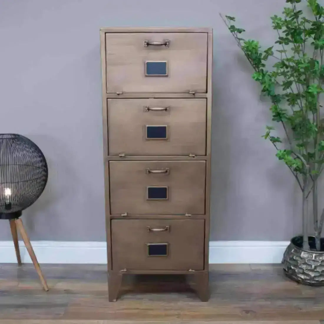 Tall Industrial Inspired Metal Cabinet - The Farthing