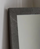 Tall Marbled Grey Rectangular Leaner Mirror - The Farthing