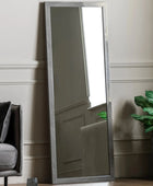 Tall Marbled Grey Rectangular Leaner Mirror - The Farthing