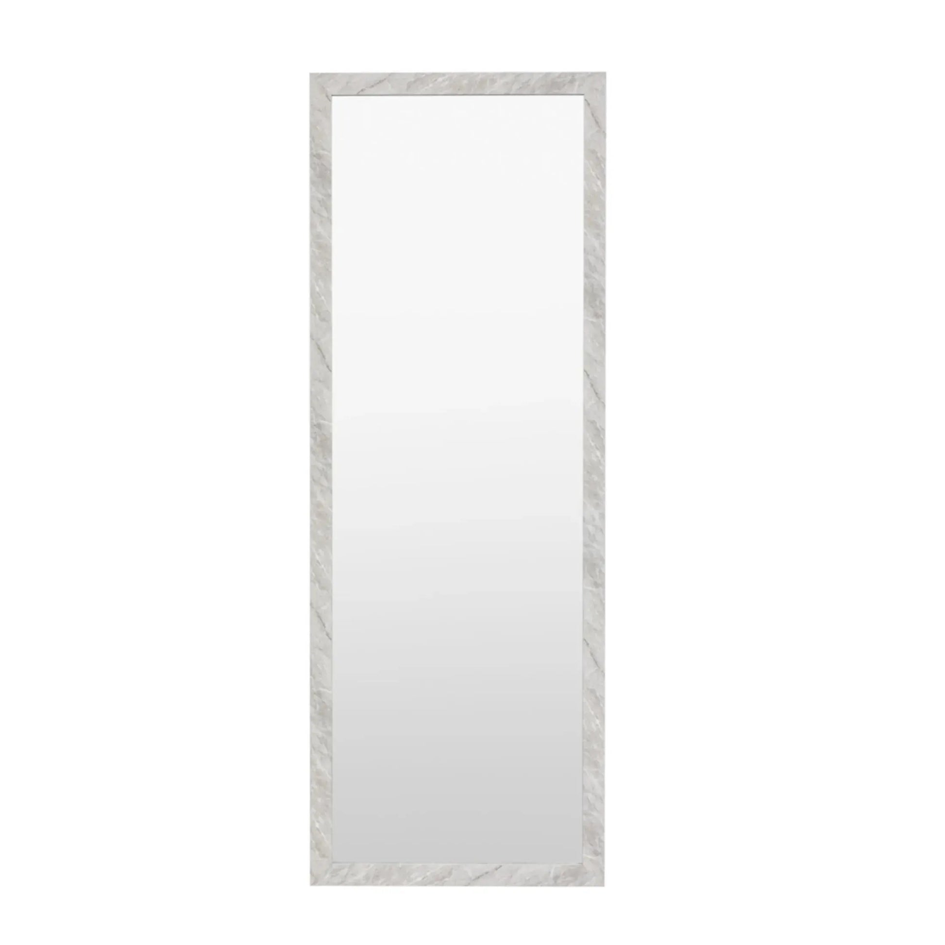 Tall Marbled White & Grey Rectangular Leaner Mirror - The Farthing