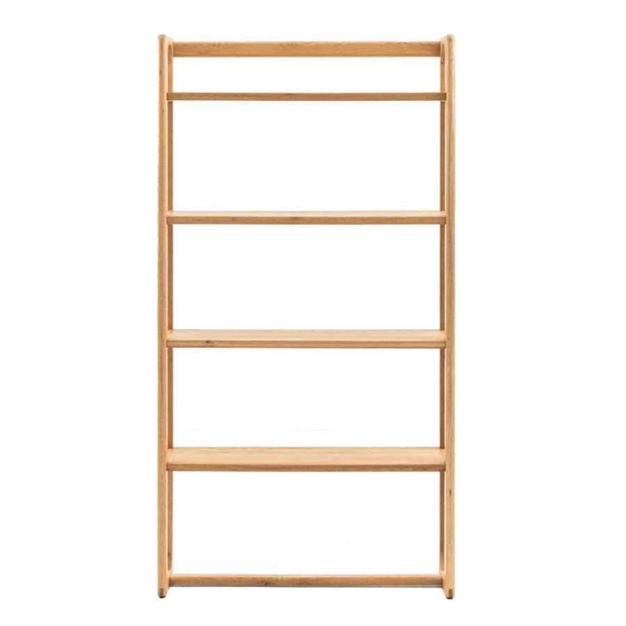 Tall Nordic Oak Open Display Shelf Unit - The Farthing