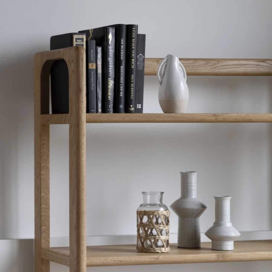 Tall Nordic Oak Open Display Shelf Unit - The Farthing