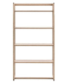 Tall Nordic Smoked Oak Open Display Shelf Unit - The Farthing