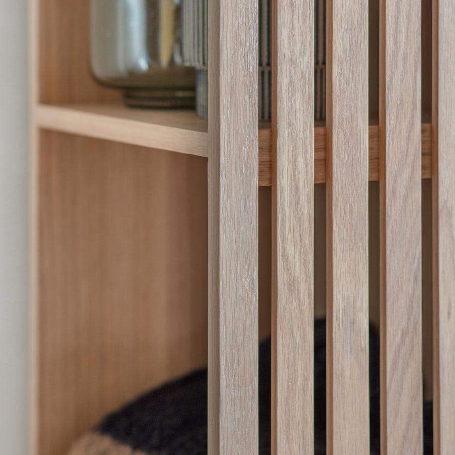 Tall Oak Slatted Open Clothes Rail - The Farthing