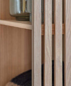 Tall Oak Slatted Open Clothes Rail - The Farthing