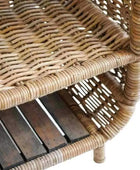 Tall Rattan Log and Kindling Trolley - The Farthing