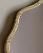 Tall Rustic Gold Wavy Edge Leaner Mirror - The Farthing