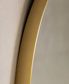 Tall Slim Gold Frame Curved Top Leaner Mirror - The Farthing