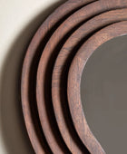 Tall Wooden Wavy Edge Leaner Mirror - The Farthing