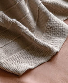 Taupe Subtle Knit Stripe Throw - The Farthing