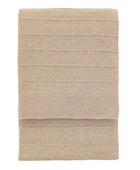 Taupe Subtle Knit Stripe Throw - The Farthing