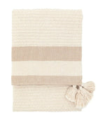 Taupe Textured Stripe Throw - The Farthing
