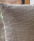 Taupe Textured Weave Cushion - The Farthing