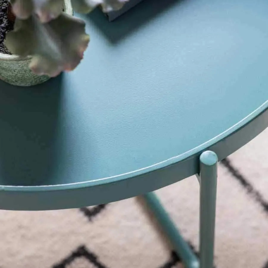 Teal Industrial Styled Looped Top Coffee Table - The Farthing