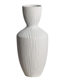 Textured Cream Shaped Vase - The Farthing