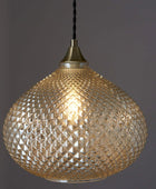 Textured Glass Lustre Pendant Light - The Farthing