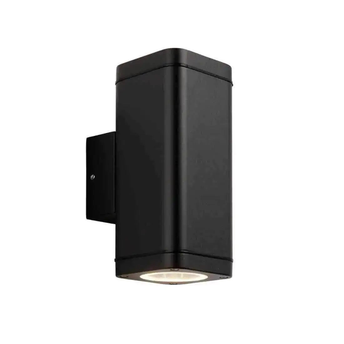 Textured Matt Black Exterior up & Down Wall Light - The Farthing