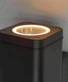 Textured Matt Black Exterior up & Down Wall Light - The Farthing