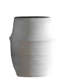 Textured White Terracotta Vase - The Farthing