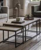 Three Piece Wood Top Coffee Table Set - The Farthing