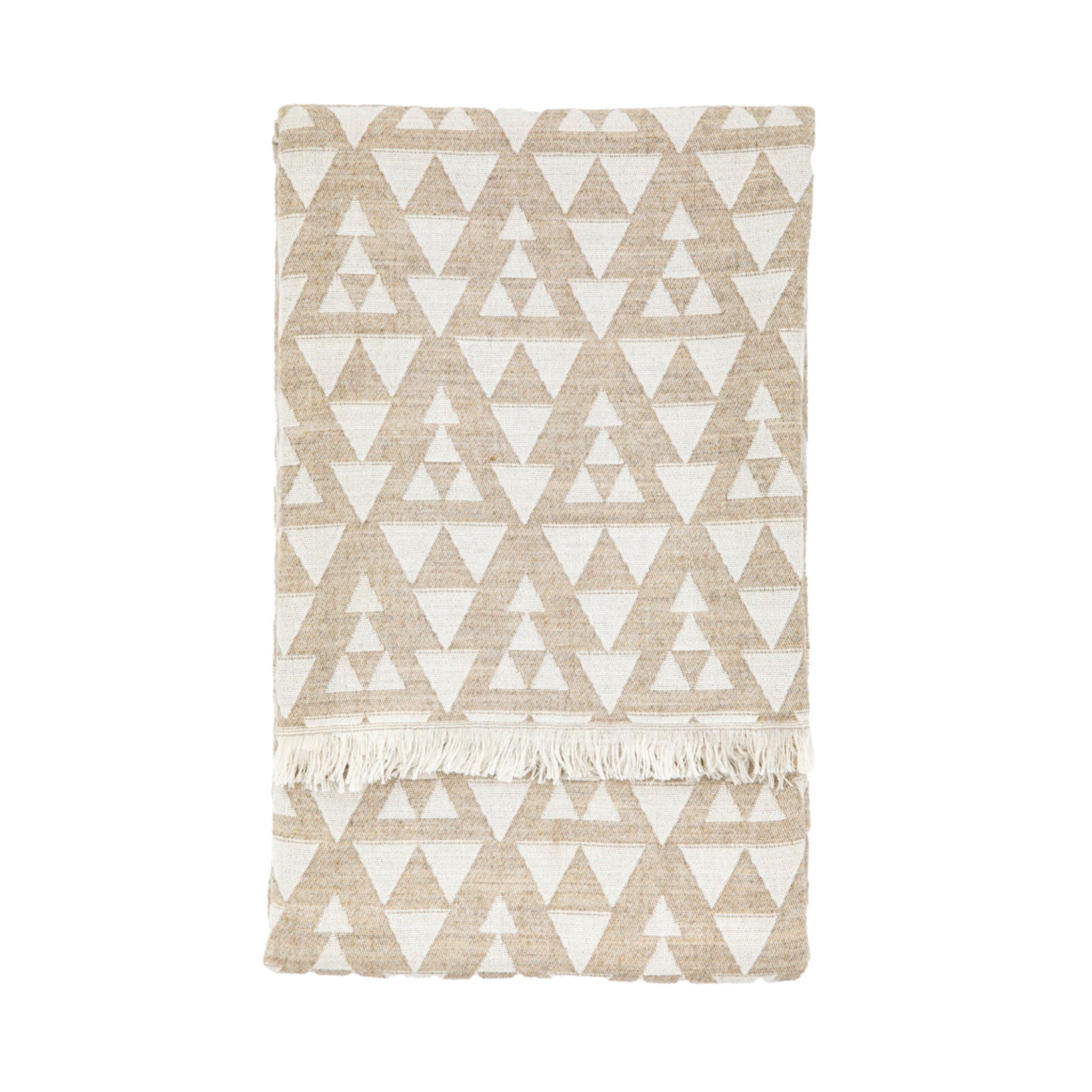 Soft Geometric Patterned Printed Throw