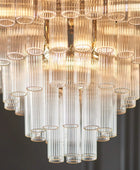 Tiered Tubular Glass Chandelier Pendant Light - The Farthing