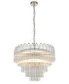 Tiered Tubular Glass Chandelier Pendant Light - The Farthing