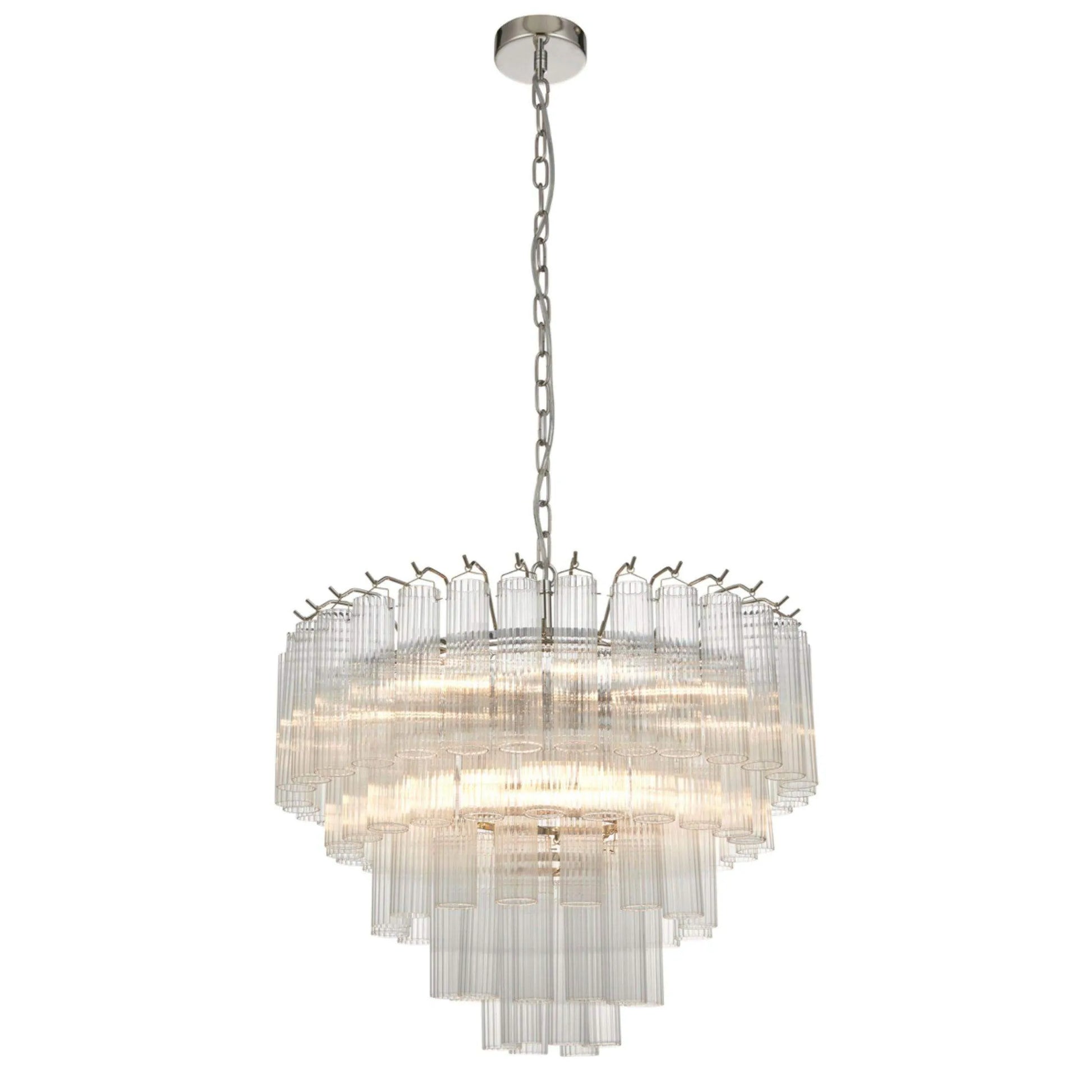 Tiered Tubular Glass Chandelier Pendant Light - The Farthing