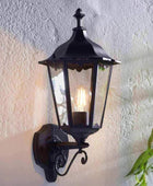 Traditional Exterior Mounted Black Metal and Glass Wall Light - The Farthing