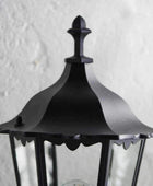 Traditional Exterior Mounted Black Metal and Glass Wall Light - The Farthing