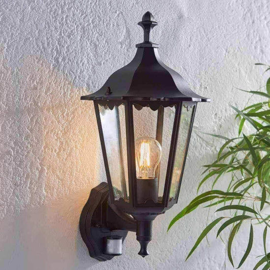 Traditional Exterior Mounted Wall Light with PIR - The Farthing