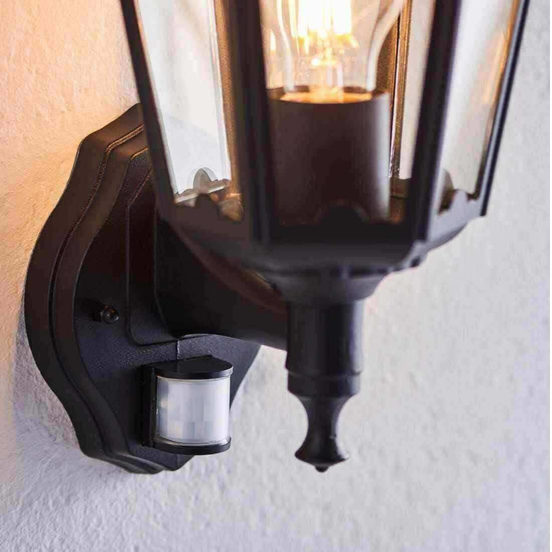 Traditional Exterior Mounted Wall Light with PIR - The Farthing