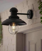 Traditional Matt Black Exterior Wall Light - The Farthing