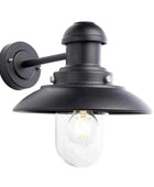 Traditional Matt Black Exterior Wall Light - The Farthing