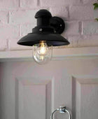 Traditional Matt Black Exterior Wall Light - The Farthing