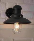 Traditional Matt Black Exterior Wall Light - The Farthing