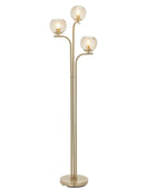 Triple Champagne Lustre Glass Globe Floor Lamp - The Farthing